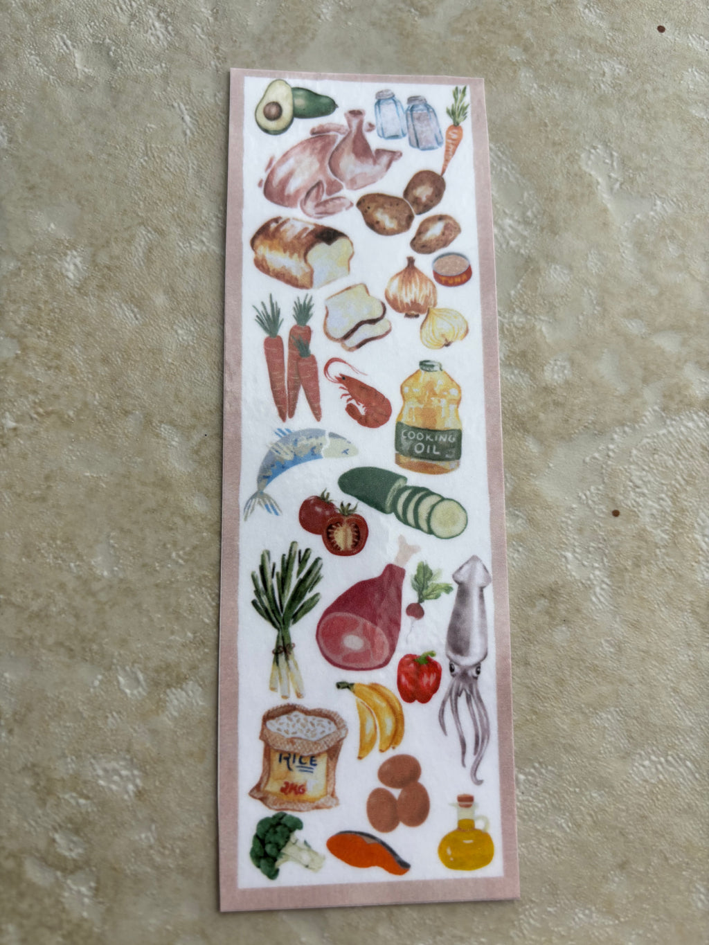 double-sided different types of food bookmark♡