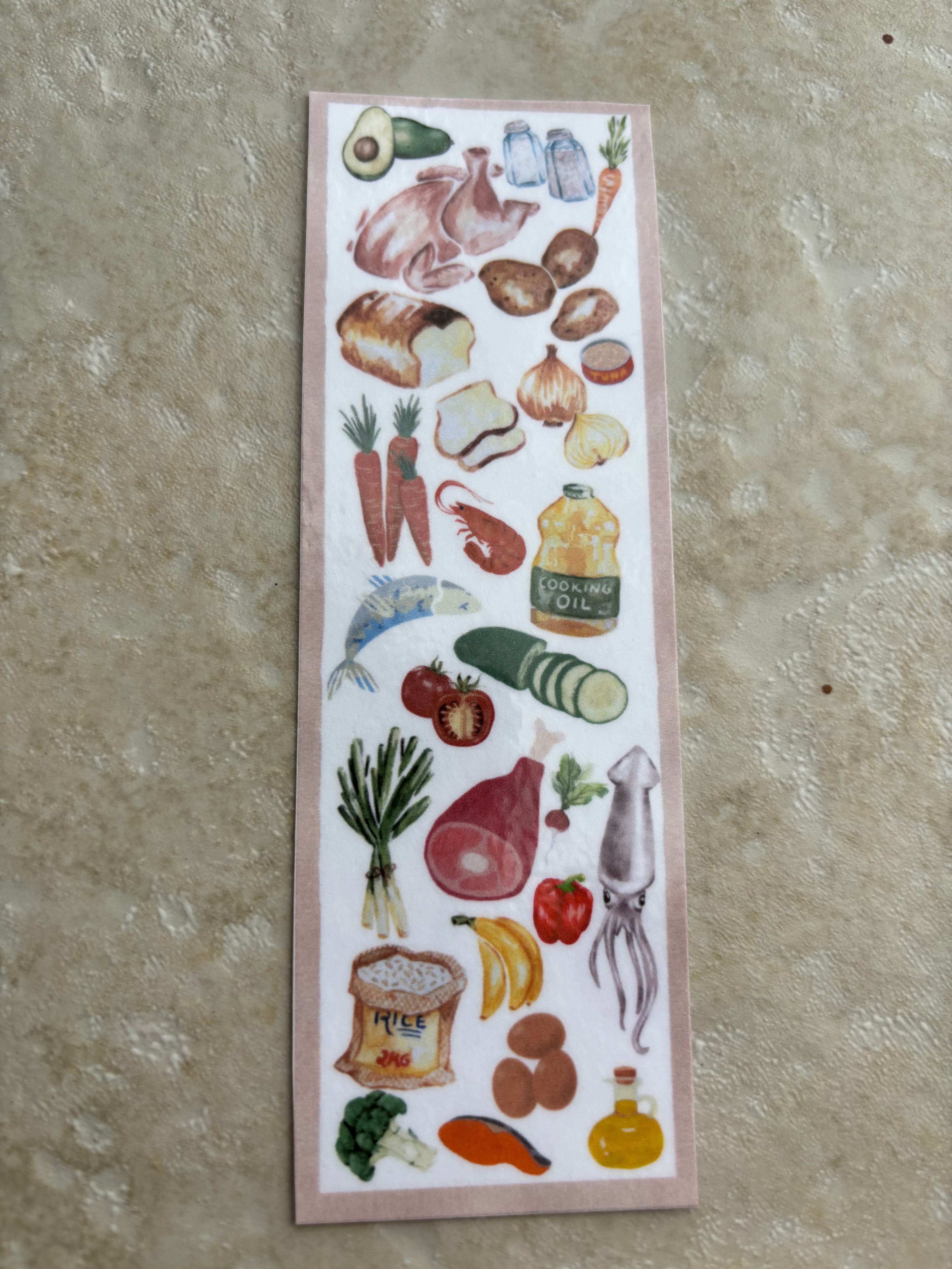 double-sided different types of food bookmark♡