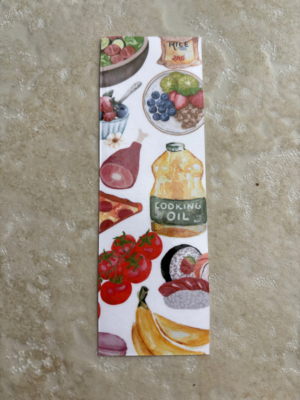 double-sided different types of food bookmark♡